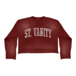 Saint Vanity Burgundy ASH Crewneck Sweater