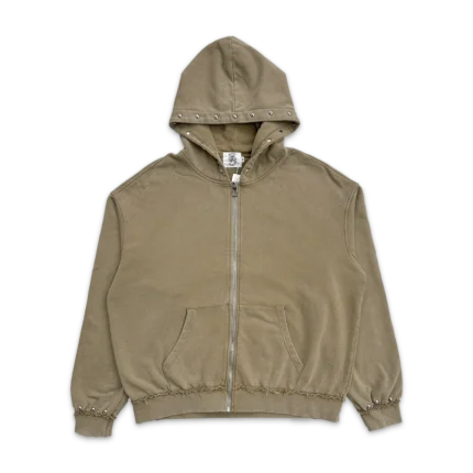 Saint Vanity French Terry Studded Jacket “Sand”