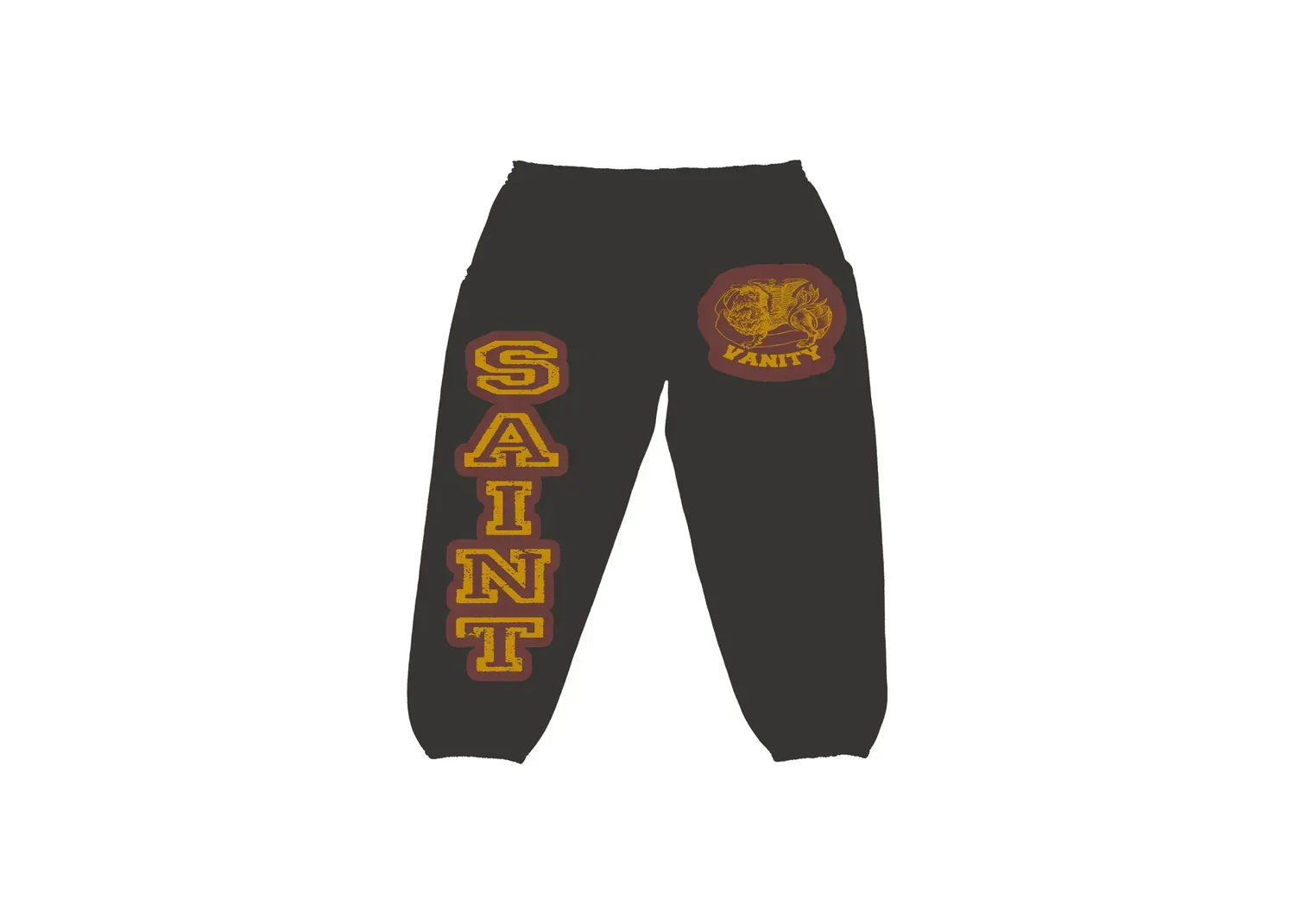 Saint Vanity Grey Burgundy Varsity Sweats