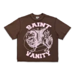 Saint Vanity Griffin Logo Tee “BrownPink”