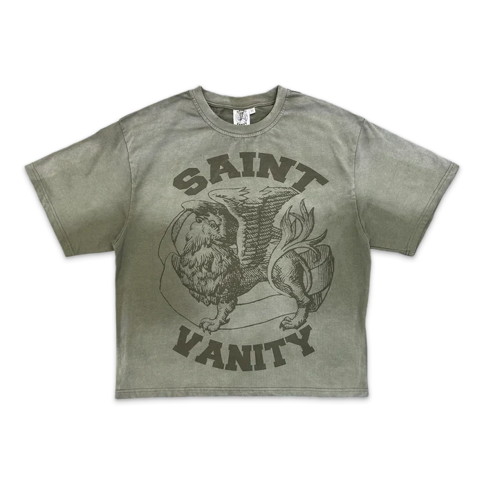 Saint Vanity Griffin Logo Tee Olive