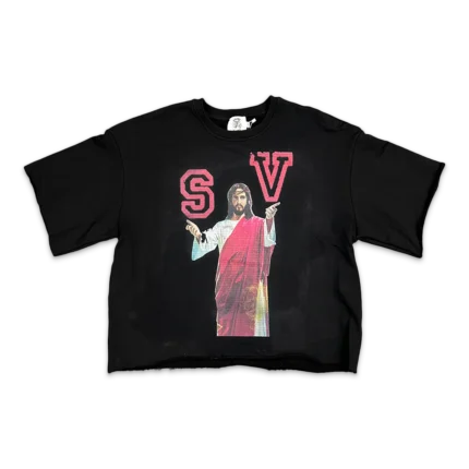 Saint Vanity Jesus Cropped Sweater