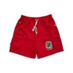 Saint Vanity Logo Cargo Nylon Shorts “Red”