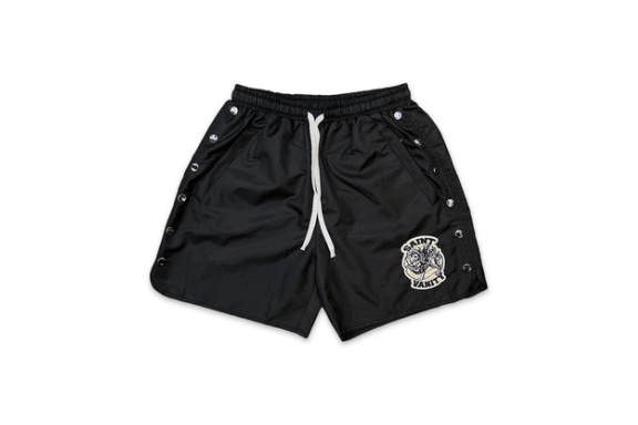 Saint Vanity Logo Nylon Shorts Black Saint Vanity Logo Nylon Shorts Black