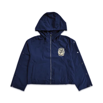 Saint Vanity Nylon Hooded Track Jacket Blue