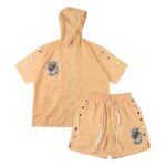 Saint Vanity Nylon Short Set Beige
