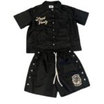 Saint Vanity Nylon Short Set Black