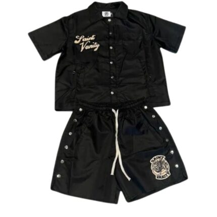 Saint Vanity Nylon Short Set Black